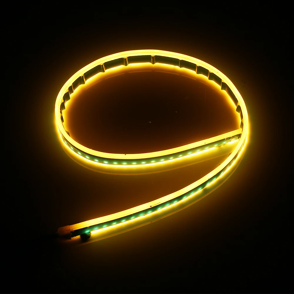 30CM 45CM 60CM 12V Led DRL Daytime Running Lights White Headlight LED Amber Turn Light drl Strip Angel Eyes For Headlight