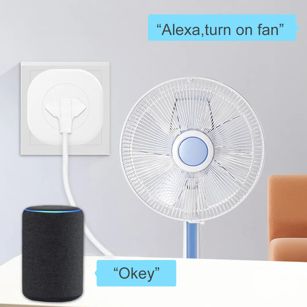 Умная розетка 10А Tuya Zigbee для умного дома Беспроводная BR работает с Hue SmartThings Alexa Google