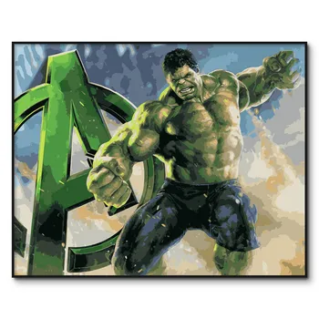 

Hulk Pictures By Numbers On Canvas Super hero Painting By Numbers DIY Oil Painting On Canvas Home Framed DIY Oil Paintin Wall