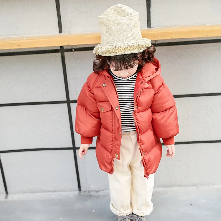 Kids Winter Clothes Boys Cotton Padded Hooded jacket for baby Girls warm Outerwear Children Parkas enfant Jacket Coats toddlers