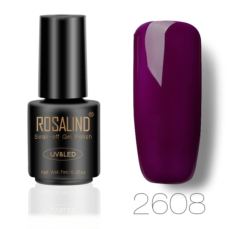RA2608 ROSALIND Красный бриллиант Блестящий Гель-лак для ногтей Полупостоянный УФ-лампа все для маникюра гибридные лаки для дизайна ногтей - Цвет: RA2608