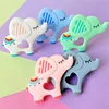 1PCS Elephant Silicone Baby Teether Cartoon Animal BPA Free beads Teething Necklace DIY Shower Food Grade Teether Chew Toy 1