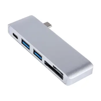 

KOOYUTA 5 in1 USB3.0 Type-C Adapter Charging Data Sync Reader For Apple MacBook Pro Brand New High Quality hdmi to vga