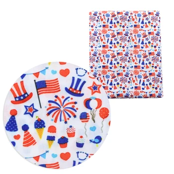 

David accessories 50*140cm July 4th Polyester & Cotton Fabric For Sewing DIY Clothes Quilting Tissue Kids Home Textile,c10819