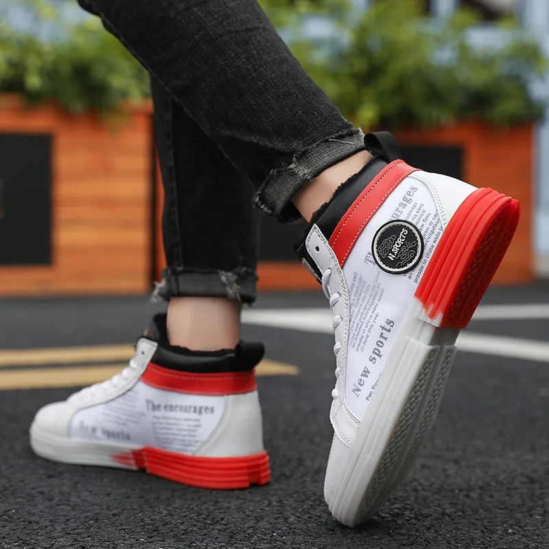 

Hight-top MEN'S SHOES Winter 2019 New Style Shoe Men's Korean-style Trend Sports Casual High-top Board Shoe Men's Winter Trendy