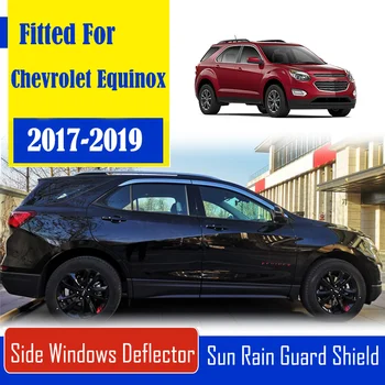 

1 Set Chrome Side Vent Sun Shade Window Visors Rain Guard Deflectors For Chevrolet Equinox 2017-2019