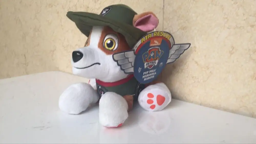 Track dog Paw Patrol игрушки собака 20 см плюшевая анимэ кукла детские игрушки фигурка модель мягкие и плюшевые животные игрушка paw patrol подарок на день рождения - Цвет: Track dog