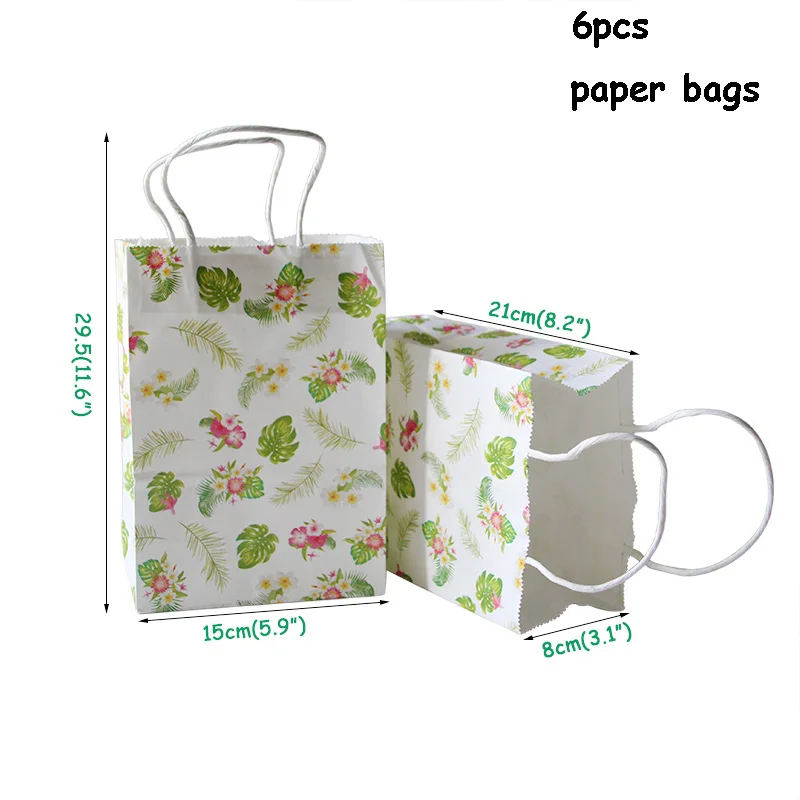 6pcs paper bags Набор шаров в виде животных джунглей, украшения для вечеринки на день рождения, Детские шары в стиле сафари, животные в виде джунглей, товары для вечеринок, Декор - Цвет: 6pcs paper bags
