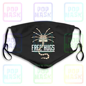 

Free Hugs Aliens Unofficial Facehugger Alien Sci Fi Adults Washable Reusable Mask with 2Pcs PM2.5 Filters 5 Layers