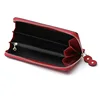2025 New Genuine Leather Wallet Bag Long Real Cow Leather Purse Women First Layer Cowhide Card Holder Clutch for Cell Phone 6