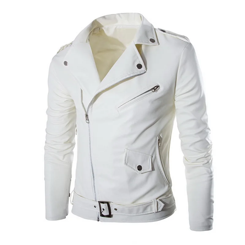 

2019 New Autumn Leather Jacket Men Fashion Solid Zipper Slim Motocycle Jacket Coat Casaco Masculino Casual Male Jaqueta De Couro