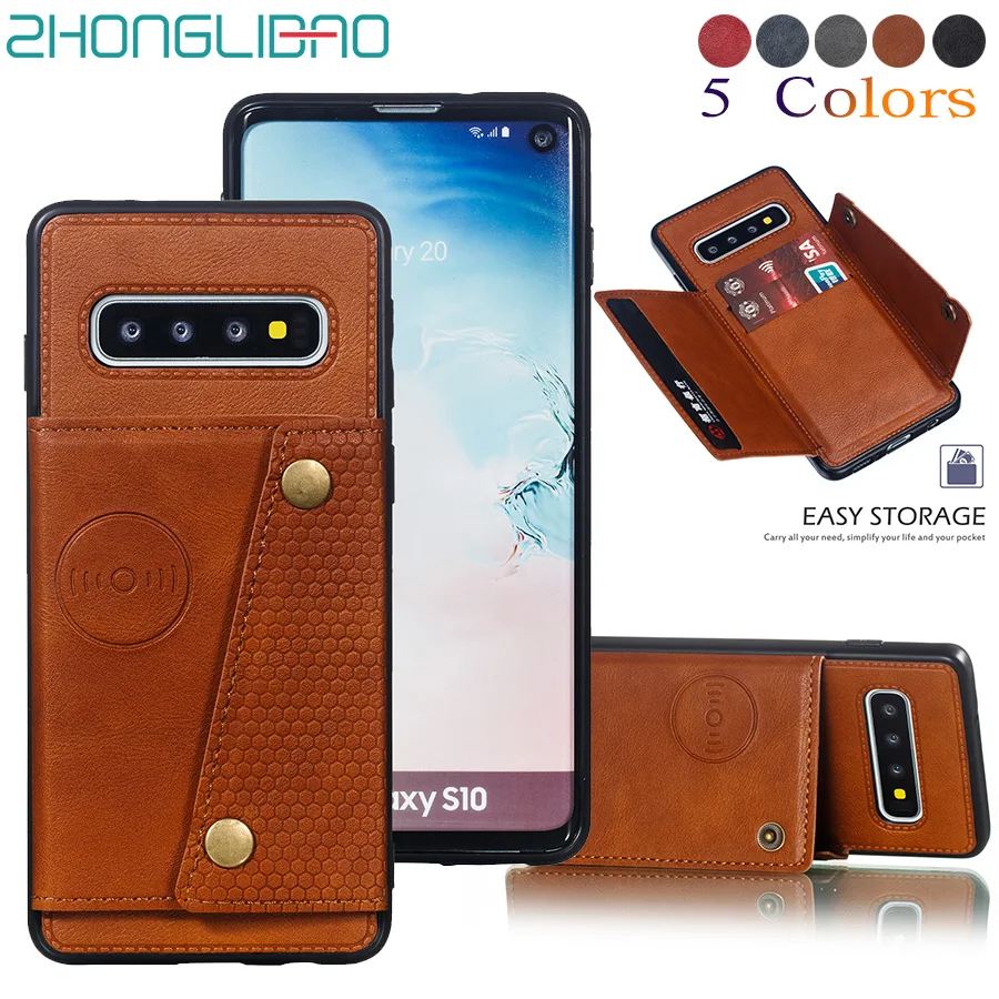 

Flip Leather Wallet Case for Samsung A50 S10 S9 S8 Plus Card Holders A10 A20 A30 A40 A80 A60 A90 2019 J6 Plus A6 A7 2018 cover