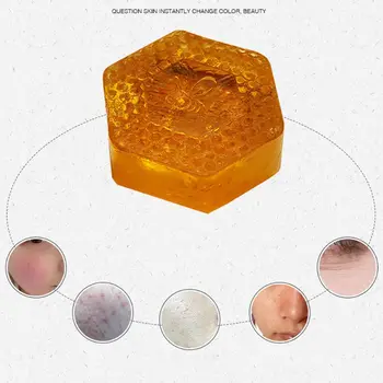 

100g Handmade Honey Soap Deep Cleansing Face Whitening Moisturizing Oil-Control