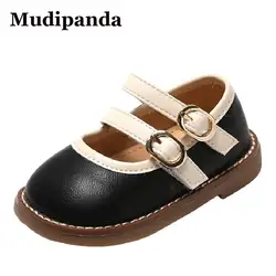 Chaussures antidérapantes en cuir pour bébés filles, Style britannique, confortables pour les premiers pas des enfants de 1 à 3 ans, souples 