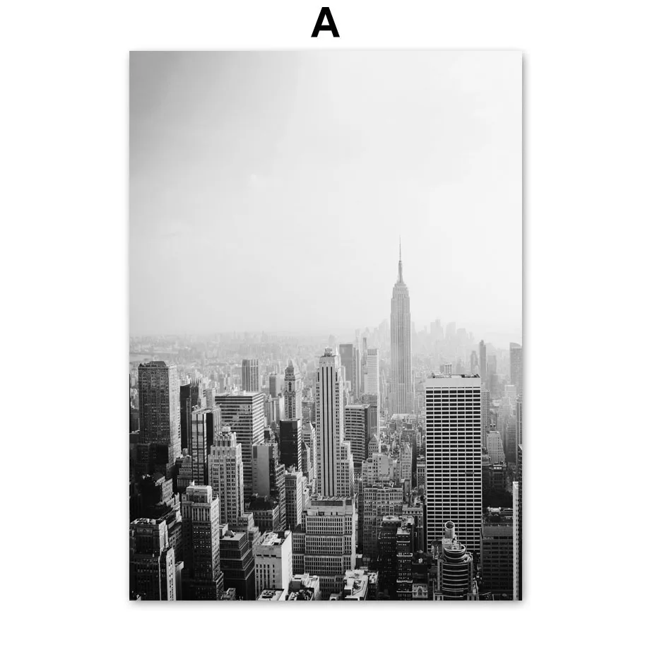 New-York-City-Building-Bridge-Broadway-Clock-Nordic-Vintage-Poster-Wall-Art-Print-Canvas-Painting-Decor (3)