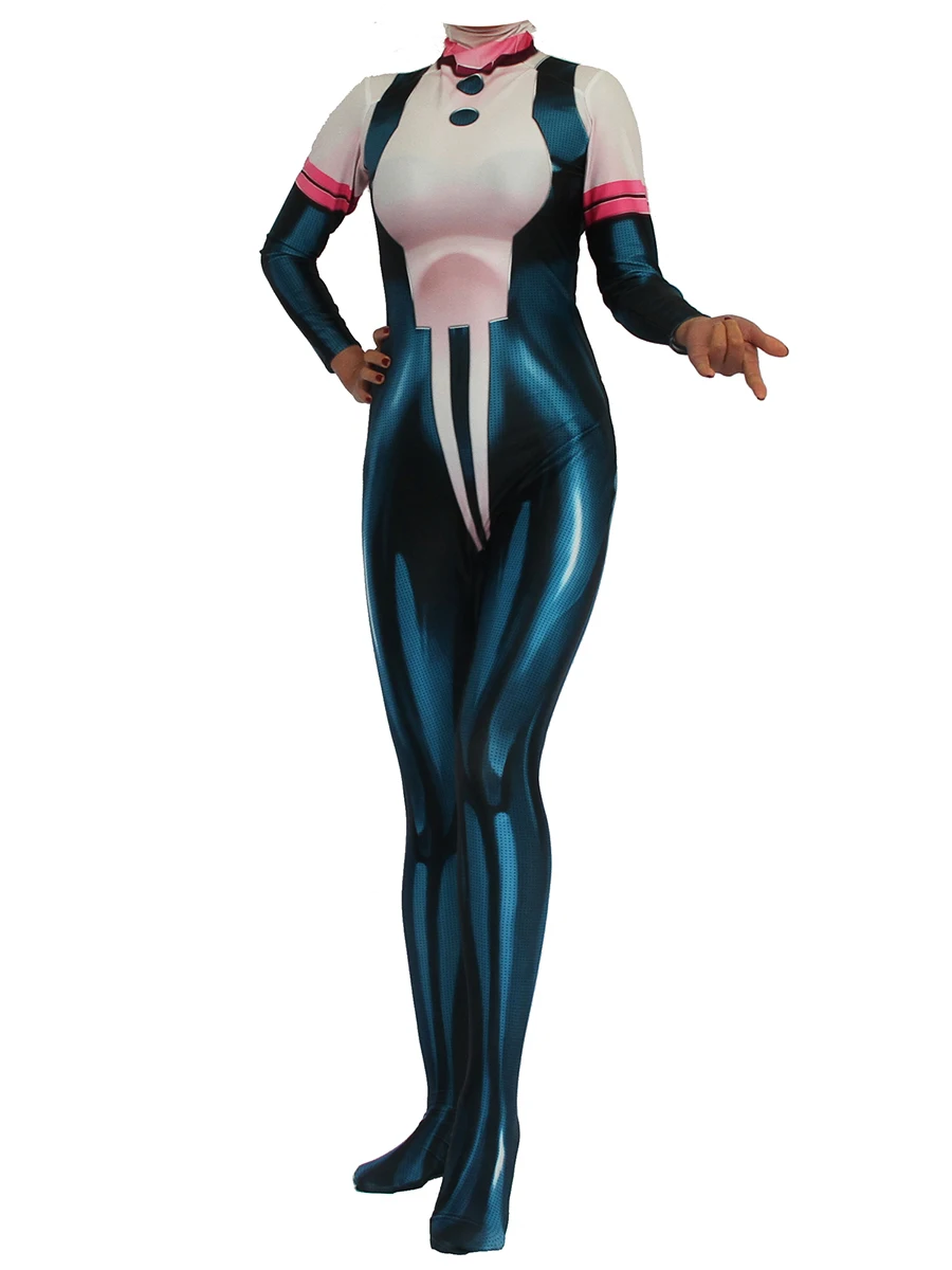 OCHACO URARAKA Косплей комбинезон 3D лайкра спандекс Хэллоуин костюмы |