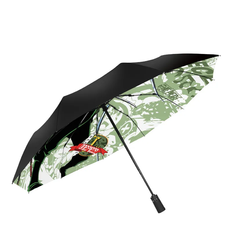 Аниме one piece Luff Zoro мультфильм самооткрывающийся складной зонт от солнца, дождя анти-УФ зонтик коллекционный Рождественский подарок Косплей Опора