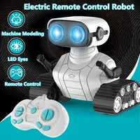 Sci-fi Styling RC Smart Robot Rotation Auto Presentation Eye Lighting Music Smart Walking Space Remote Control Robot Kids Toy 1