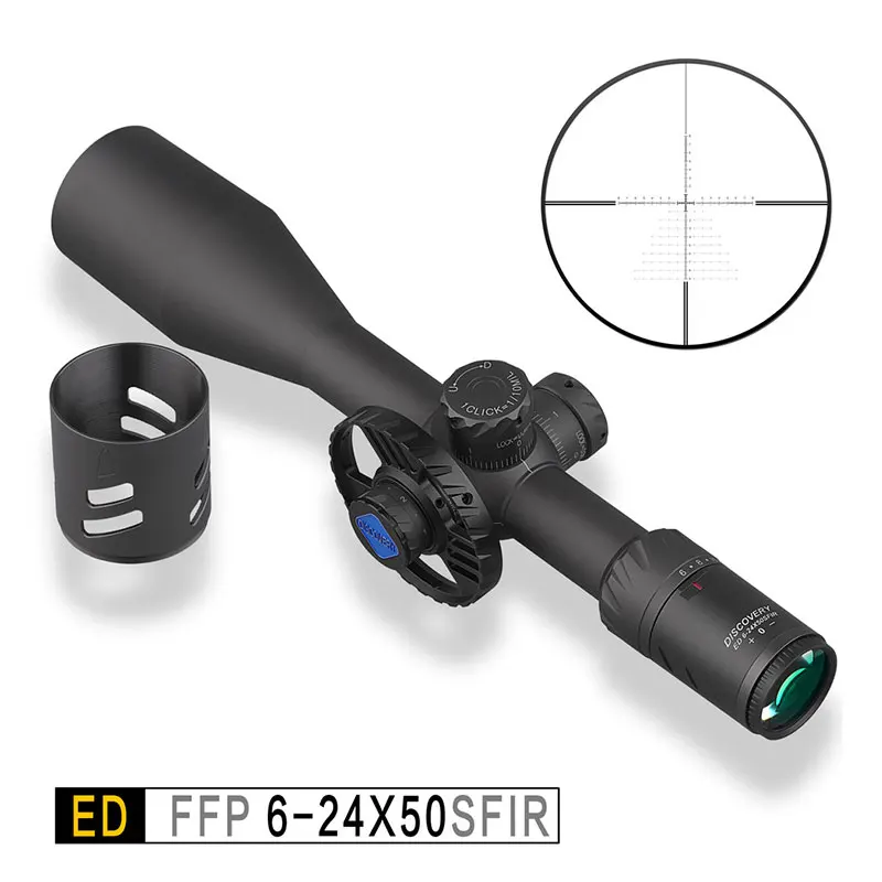 Дальность обнаружения ED 6-24X50SFIR FFP первый фокальный плоскостный прицел Airgun охотничий оптический стрельба Riflescope ударопрочная подходит. 308