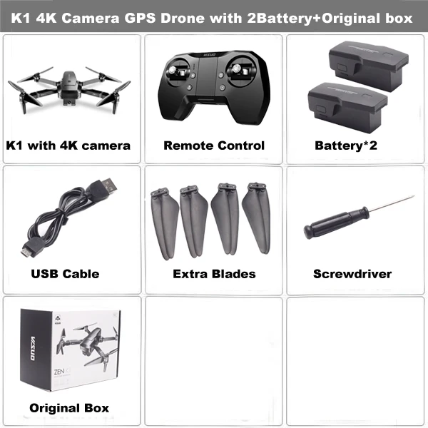 4K 2B BX Visuo ZEN K1 GPS RC Drone с 50-кратным зумом 4K Широкоугольный HD Двойная камера 5G Wi-Fi FPV Бесщеточный мотор Полет 28 минут Дрон против F11 - Цвет: 4K 2B BX