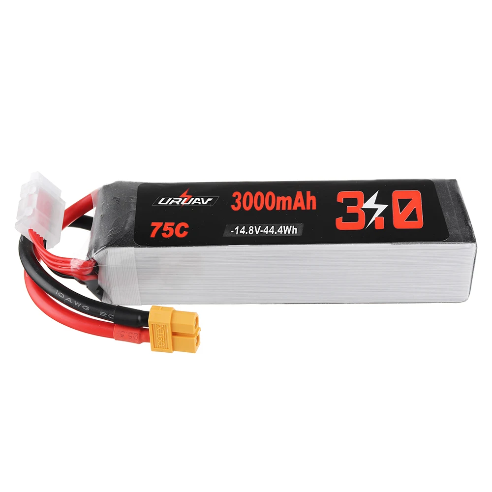 Высокое качество URUAV 14,8 V 3000mAh 75C 4S Lipo батарея XT60 Разъем для RC гоночного дрона квадрокоптера запасные части Аксессуары