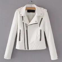 Брендовая мотоциклетная куртка из искусственной кожи женская зимняя и осенняя Новая модная куртка 5 цветов верхняя одежда на Молнии Куртка Новинка пальто# J30