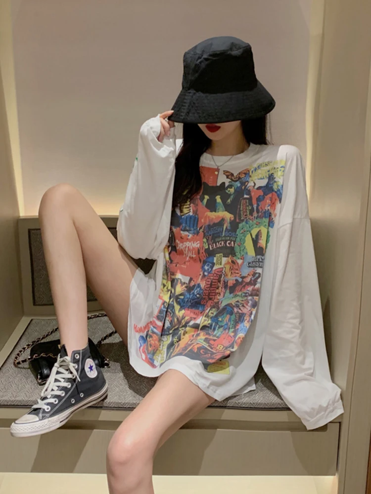 Loose long-sleeved T-shirt new female early autumn