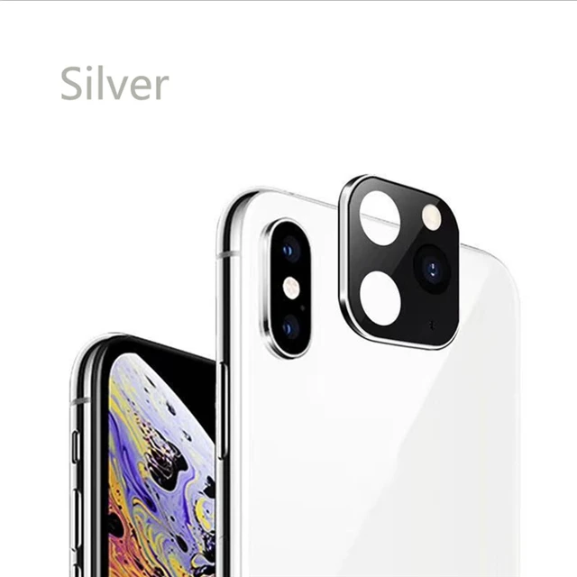 Роскошный металлический алюминиевый объектив камеры для iPhone 11, защитное кольцо для iPhone X XS MAX, Защитная крышка для камеры - Цвет: Серебристый