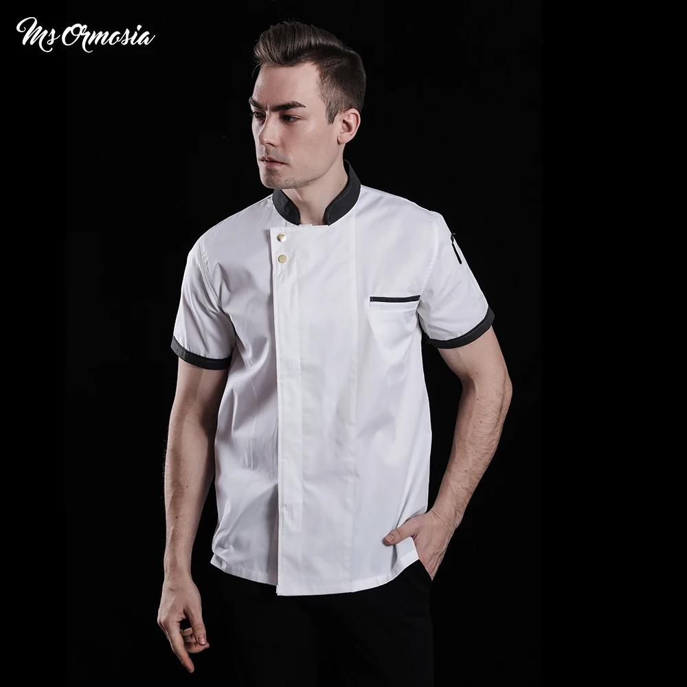

new Unisex Breathable Short Sleeve Professional Chef Uniform Restaurant Cooking Chef Jacket Bakery Chef working Uniform Custom
