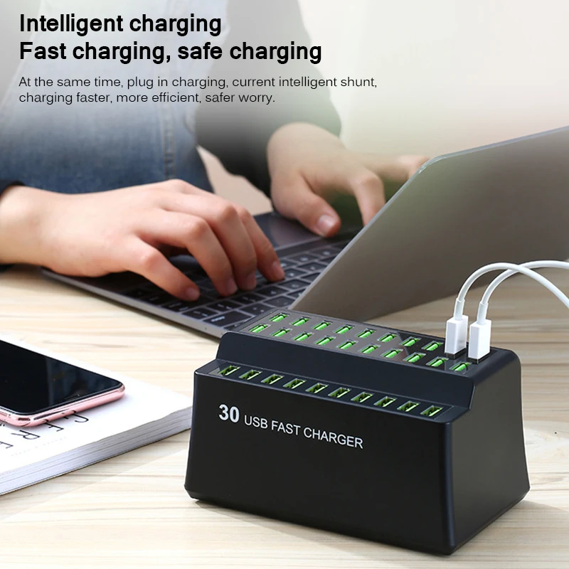 180 Вт Мульти USB зарядное устройство 30 портов Usb быстрая зарядная станция для Iphone X 8 11 быстрая зарядная станция для samsung S10 huawei mate 30 pro