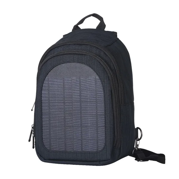 Haweel, 5 Вт, солнечная панель, мужской рюкзак, рюкзак с питанием от солнца, Usb зарядка, противоугонные рюкзаки для ноутбука, дорожные рюкзаки для мужчин, брезентовый Рюкзак - Цвет: Black
