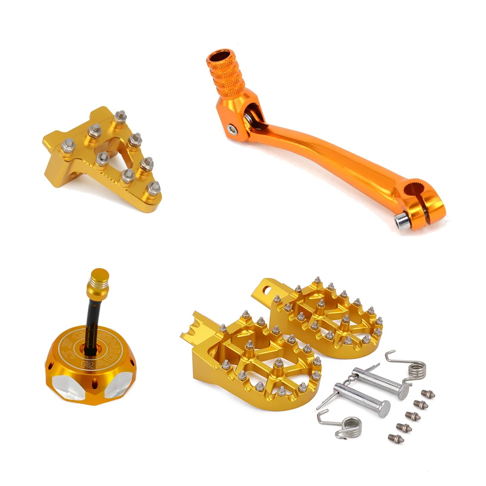 Motorcycle Foot Peg Footpeg Brake Pedal Tip Shifter Lever 48.5MM Gas Fuel Tank Cap Cover Guard For HONDA CRF50 XR50 KAYO SDG SSR