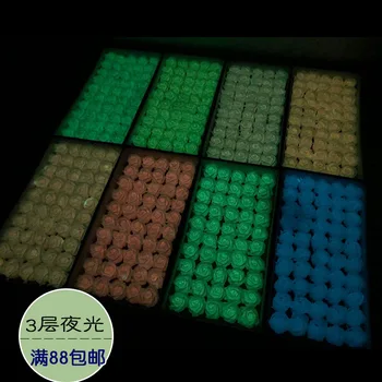 

50pcs LED Soap Rose Luminous Flower Rose Bouquet Gift Box with Base Decorative Flowers Wreaths Gift Wedding Party Supplies