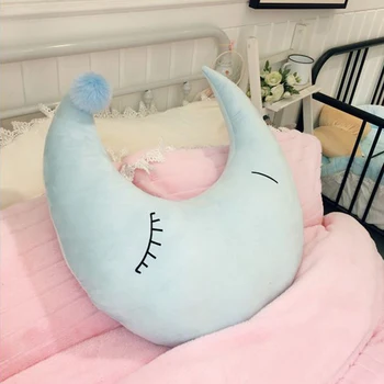 

Nursing Pillow Wedge Pillow Half Moon Shape Pillow,Soft Plush Cresent Moon Cushion for Kids Room Home Bedroom 70 * 70cm