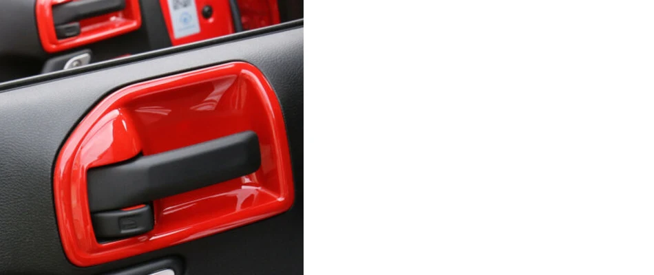 Beler 4x ABS красная Межкомнатная дверная ручка, накладка, подходит для Jeep Wrangler JK 4 дверная 2011 2012 2013
