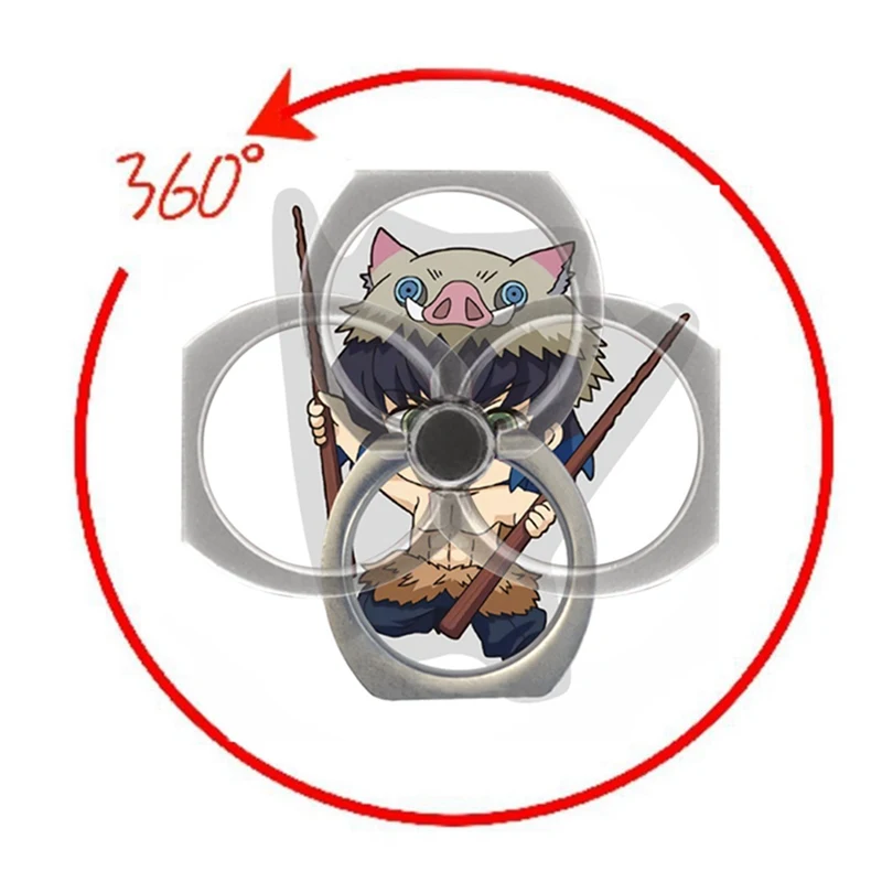 UVR New Acrylic Cartoon Demon Slayer Kimetsu no Yaiba sword Stay Cute Mobile Phone Ring Bracket for IPhone for Xiaomi
