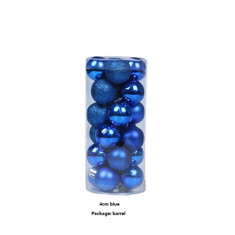 24pcs 4cm Dark blue 24 шт Рождественские шары блестящие матовые глянцевые шары с рождественским орнаментом для рождественской елки украшения материалы красный золотой зеленый розовый - Цвет: 24pcs 4cm Dark blue