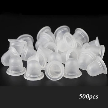 

500PCS Microblading Accessories Disposable Soft Silicone Tattoo Ink Cups Pigment Holder Container for Permanent Makeup Supplies