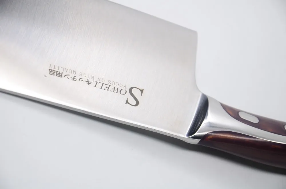 Кухонный разделочный нож-7 дюймов 4CR14 из нержавеющей стали с высокоуглеродистой ЛОПАТКОЙ, нож шеф-повара, ножи, ручка из полимерного волокна w/оболочка