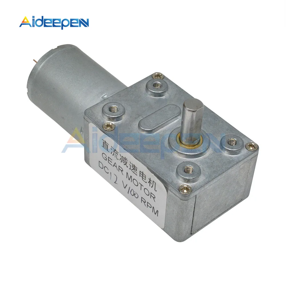 4632-370 DC 12V Вольт 100RPM Высокий крутящий момент турбины DC червячный редуктор Червячные редукторные двигатели обратный редуктор двигателя