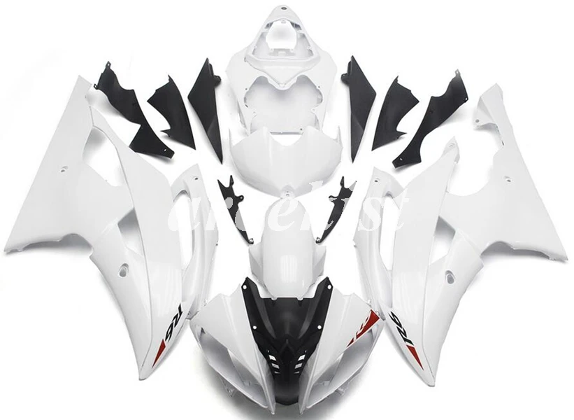 ABS литья под давлением Обтекатели комплект подходит для YAMAHA YZF-R6 2008- 08 09 10 11 12 13 14 15 16 Кузов Набор белый синий