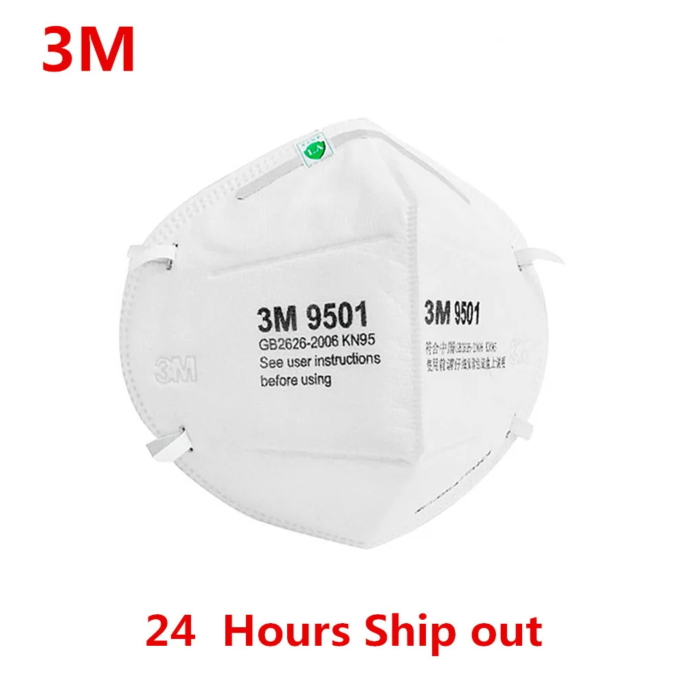 

3M 9501 1PCS KN95 Face Mouth Mask Particulate Respirator Protective Masks Safety Mask PM2.5 Smog Haze Dustproof Outdoor Sports