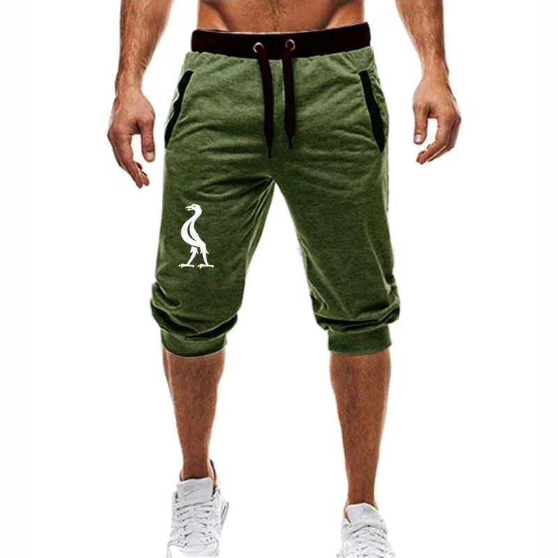 New Fashion Summer Leisure Men Knee Length Shorts Color Patchwork Joggers Short Sweatpants Man Bermuda Shorts Size 3XL - Цвет: 1