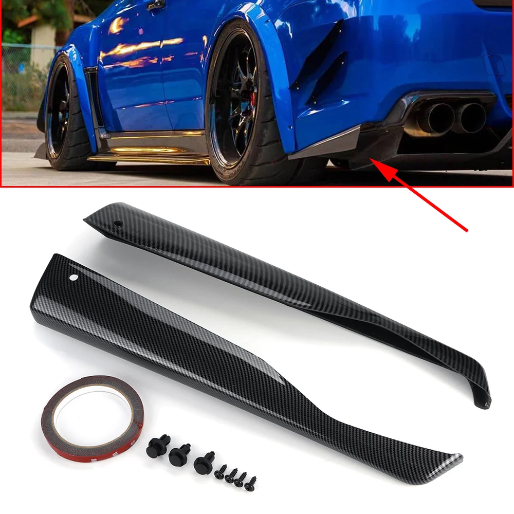 

Pair Car Rear Bumper Lip Diffuser Splitter Spoiler Scratch Canard Protector For Subaru Impreza WRX Sti 2011-2014