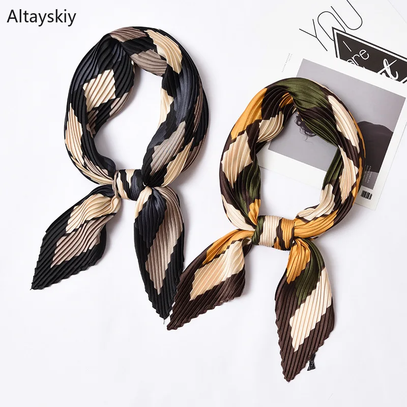 Женские шарфы 2020 новые плиссированные разноцветные универсальные элегантные