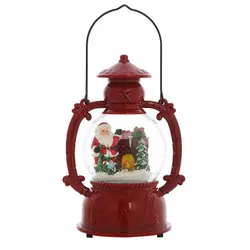 Musical Snow Globe Lantern Water Glittering Lighted Plug-in USB Powered Santa Christmas Tree Decoration Christmas Decorations