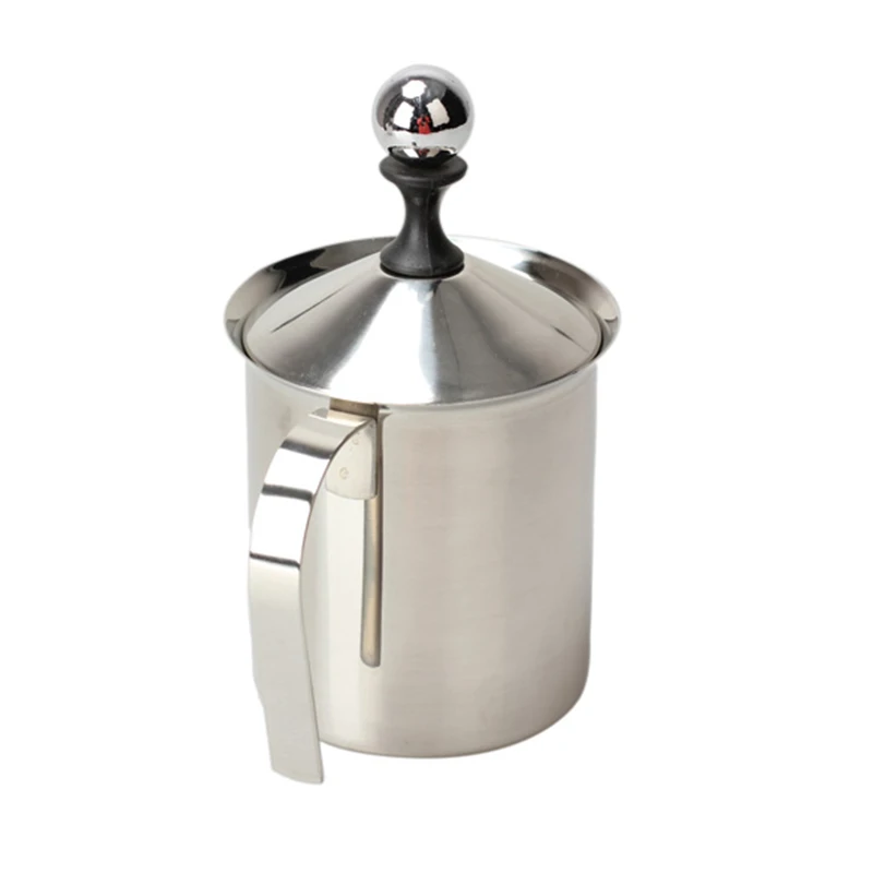 800 мл из нержавеющей стали вспениватель молока с двойной сеткой молочных кувшин