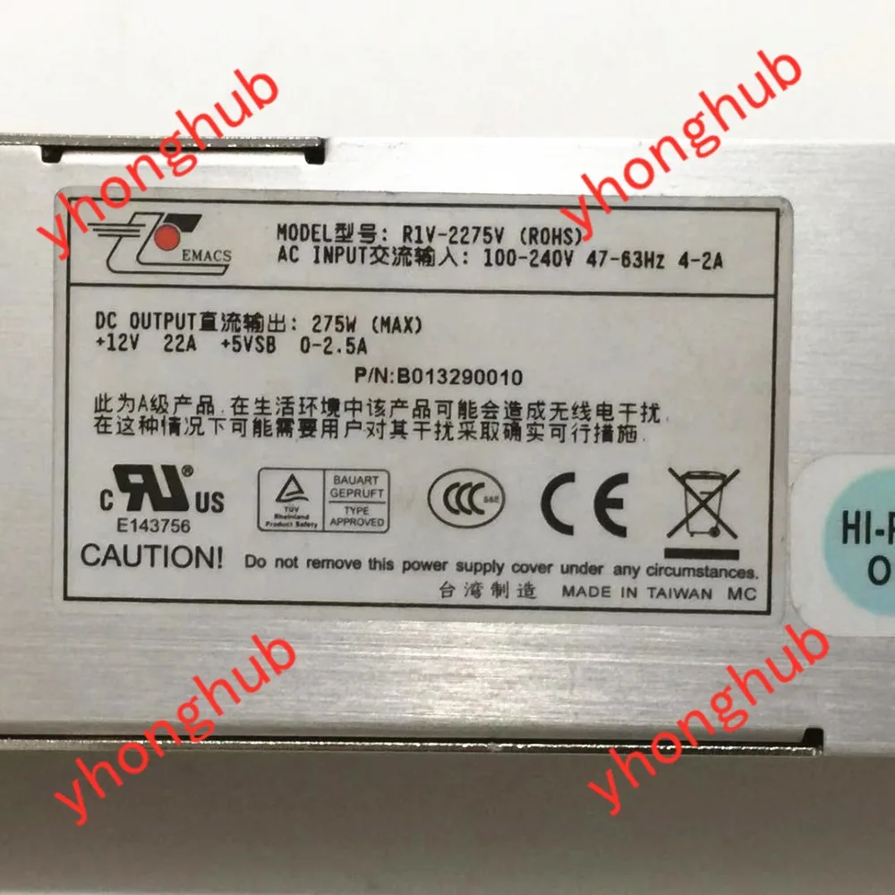 Emacro EMACS R1V-2275V B00R1V027V004 Сервер питания 275 Вт 1U PSU для Sever компьютера