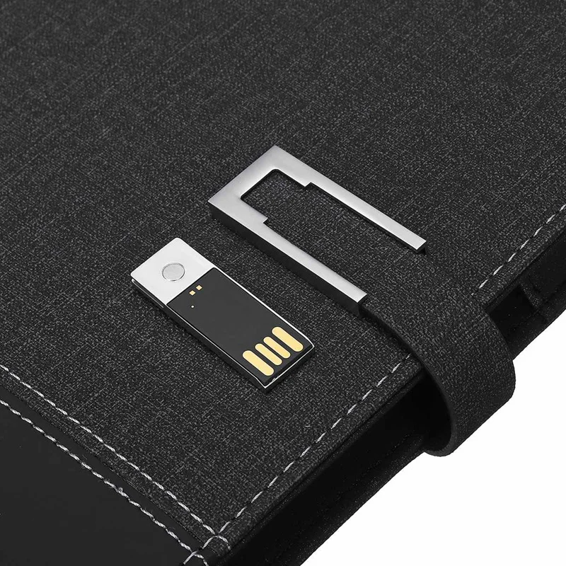Qi Беспроводная зарядка записная книжка power Bank notebook многофункциональная 8000MAh power Bank Переплетчик дневник на спирали книга+ USB флэш-диск