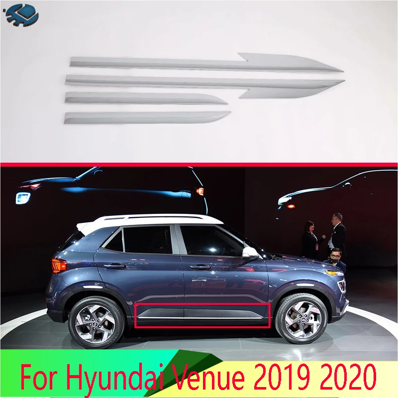 Аксессуары для автомобилей Hyundai Venue 2019 2020 боковая дверь из АБС-хрома фотоотделка |